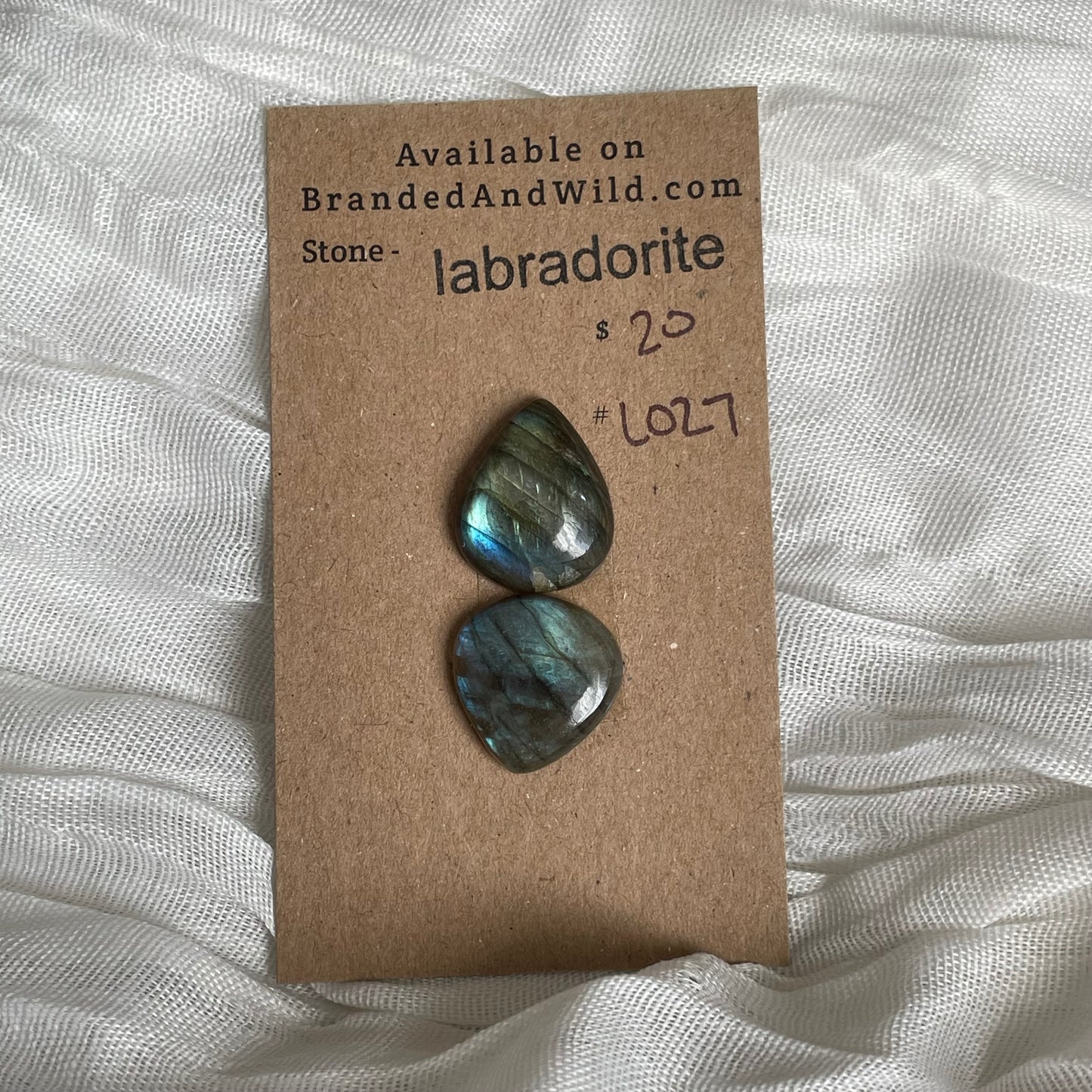 Labradorite Cabochon - L027 331DB7D4-EF05-473D-A00B-03EC56A94305 Brandedandwild.com