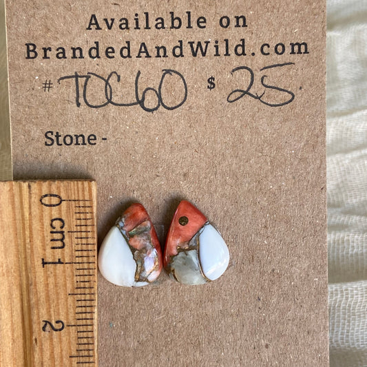 Turquoise, Oyster Shell, Copper Cabochon - TOC60 3321E7B9-55CD-4F9A-B1C7-6D2684783E47 Brandedandwild.com