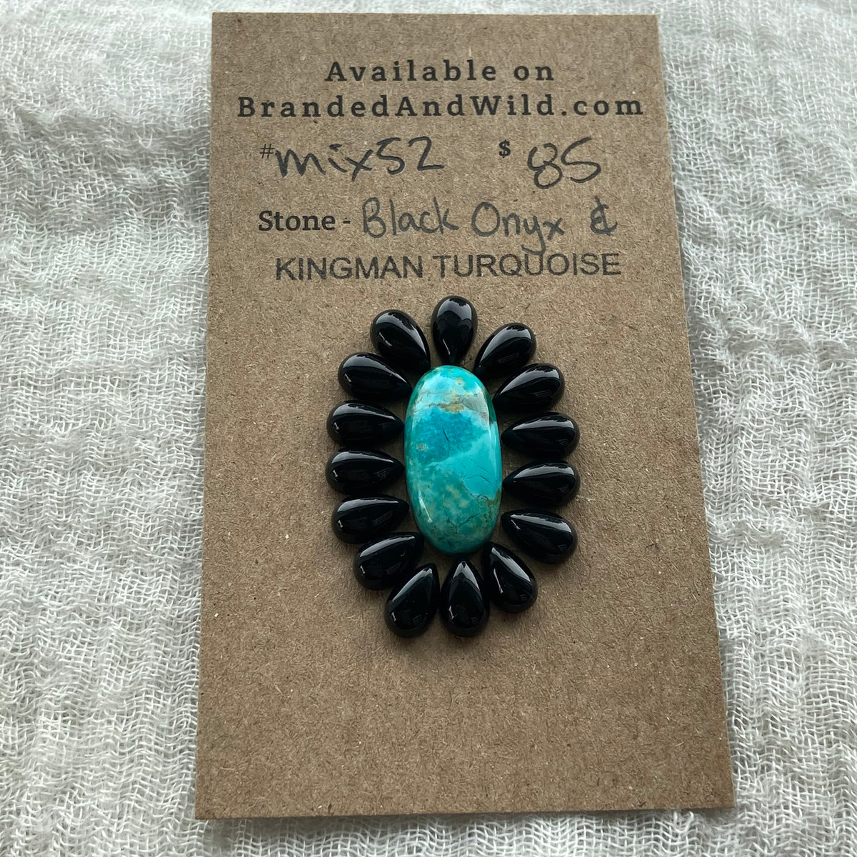 Kingman / Black Onyx Cabochon - Mix52