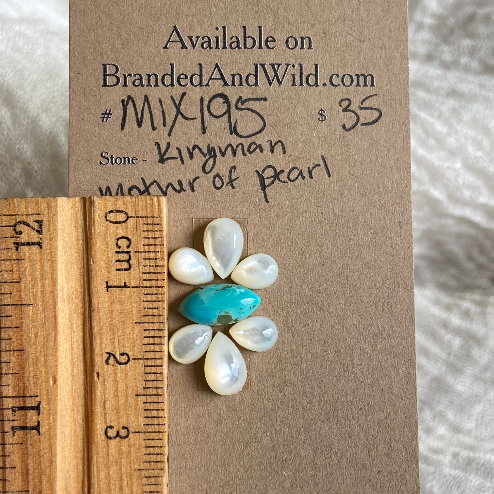 Mother of Pearl / Kingman Cabochon - Mix195 3338D134-A7A2-4617-9074-5759AA854EA5 Brandedandwild.com