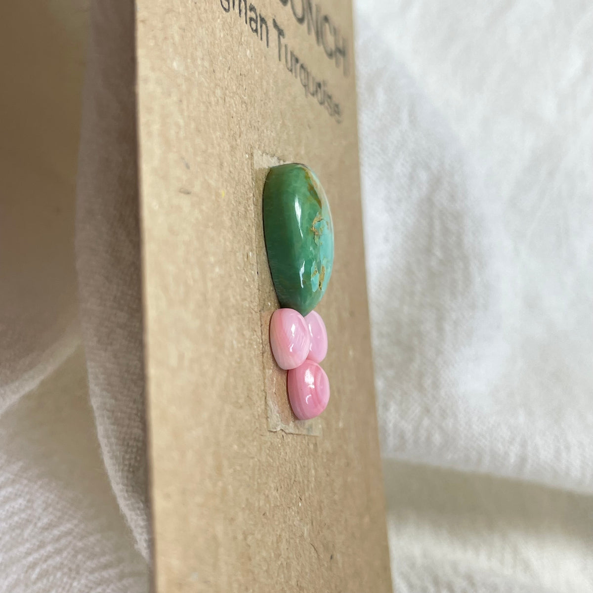 Pink Conch / Kingman Turquoise Cabochon - PK35 333F953B-37FA-4E18-8CDD-CB6CC719C2BC Brandedandwild.com