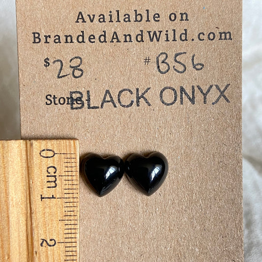 Black Onyx Cabochon - B056 33438AA1-F1B3-47ED-A780-7C8205D88255 Brandedandwild.com