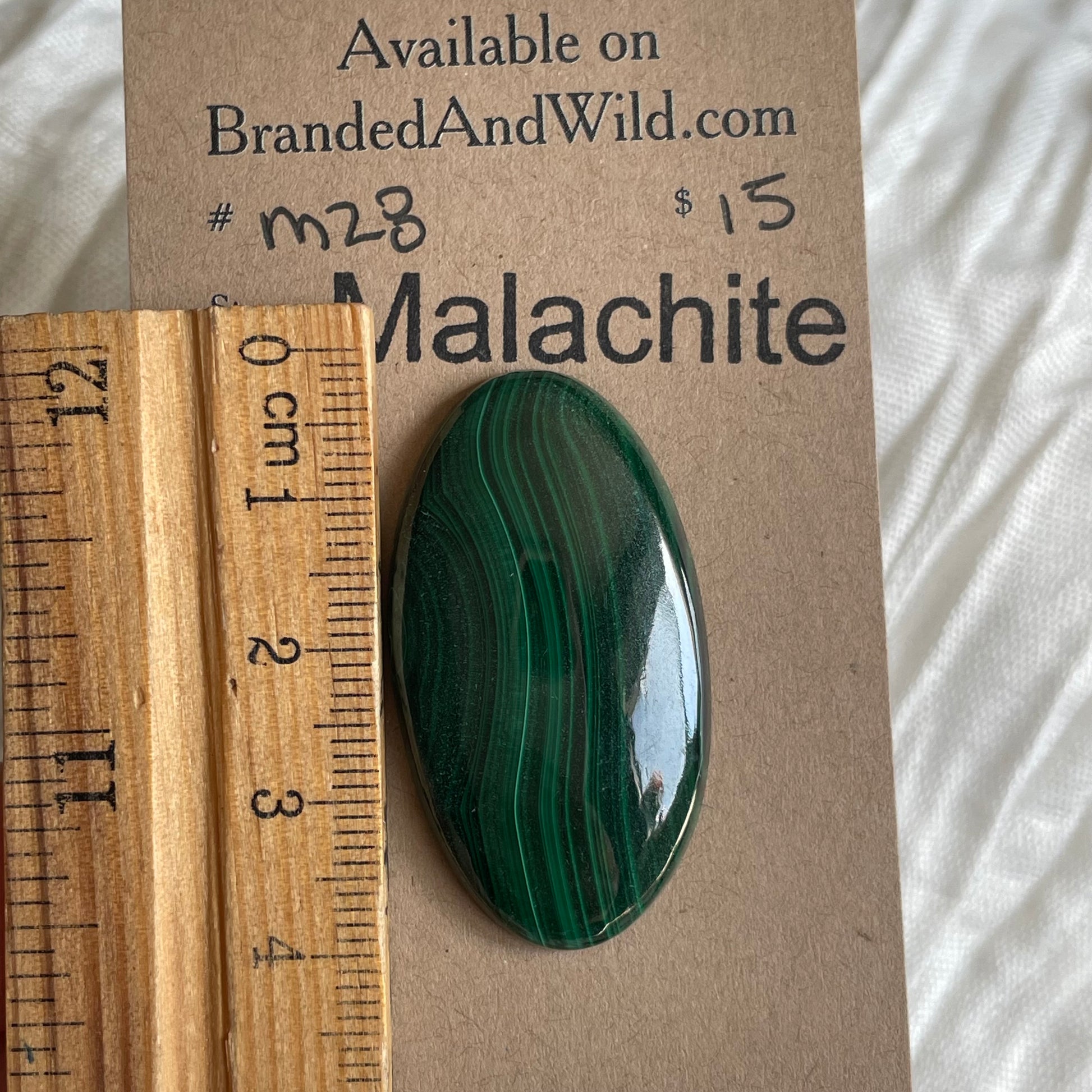 Malachite Cabochon - M28 337970D7-A4B2-4192-969C-3FF97BF767BE Brandedandwild.com
