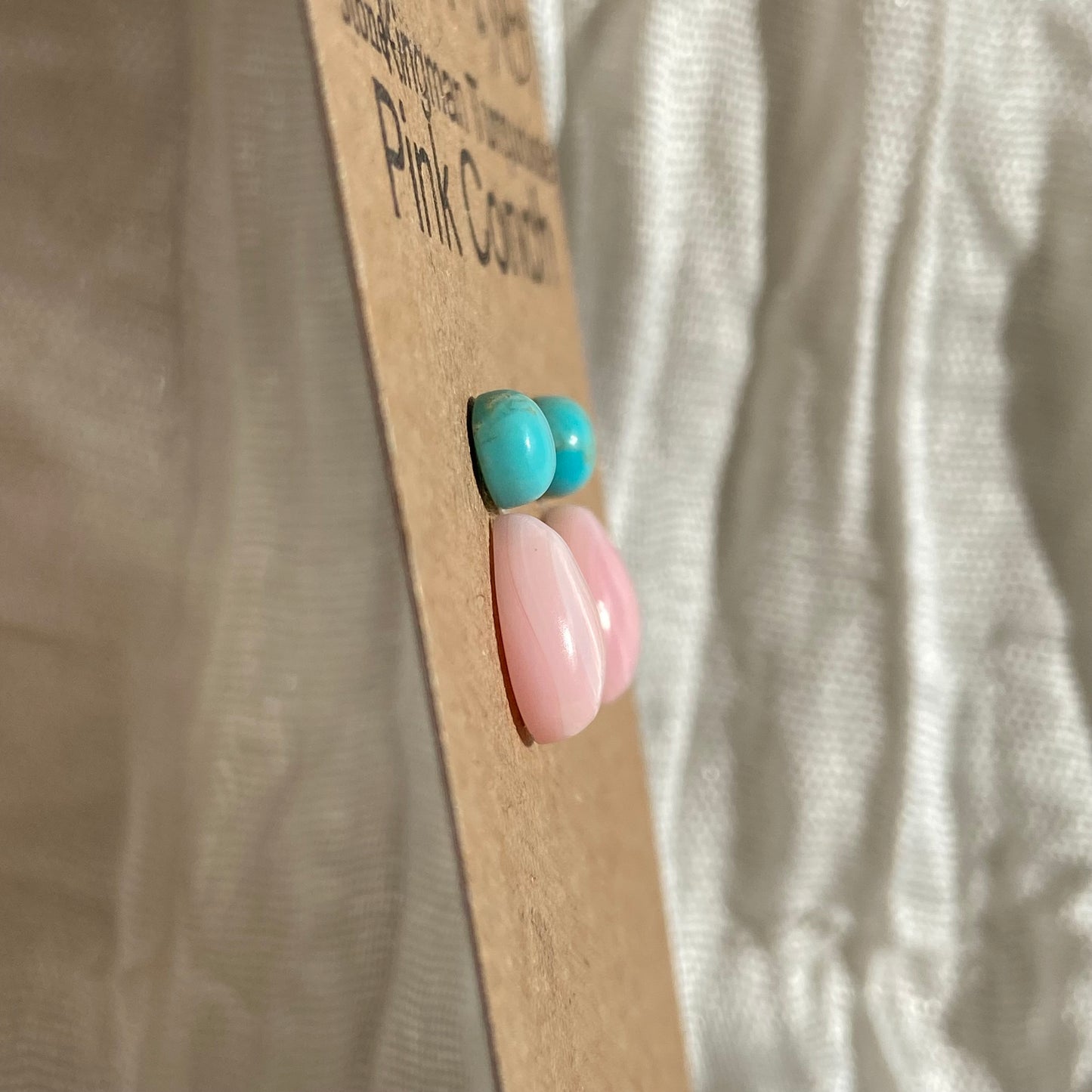 Pink Conch / Kingman Turquoise Cabochon - MIX159 33B6051A-A168-4A03-92BA-BABF42842CB3 Brandedandwild.com