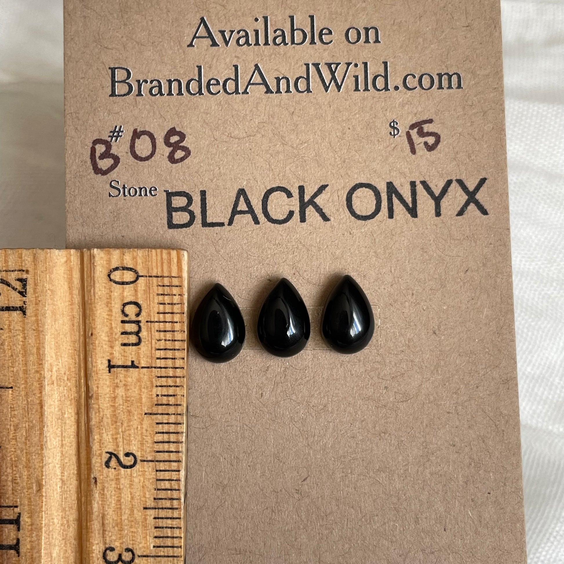 Black Onyx - Cabochon - B008 33BFB3E0-0136-4829-B938-05B7D135D09A Brandedandwild.com