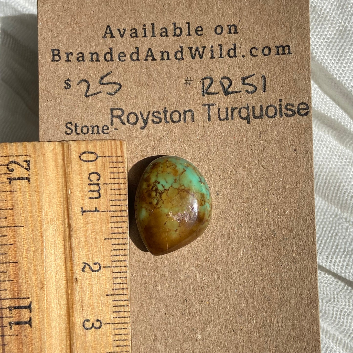 Royston Ribbon Turquoise Cabochon RR51 33CE781A-7A79-43B8-A287-AFC7B15D4720 Brandedandwild.com
