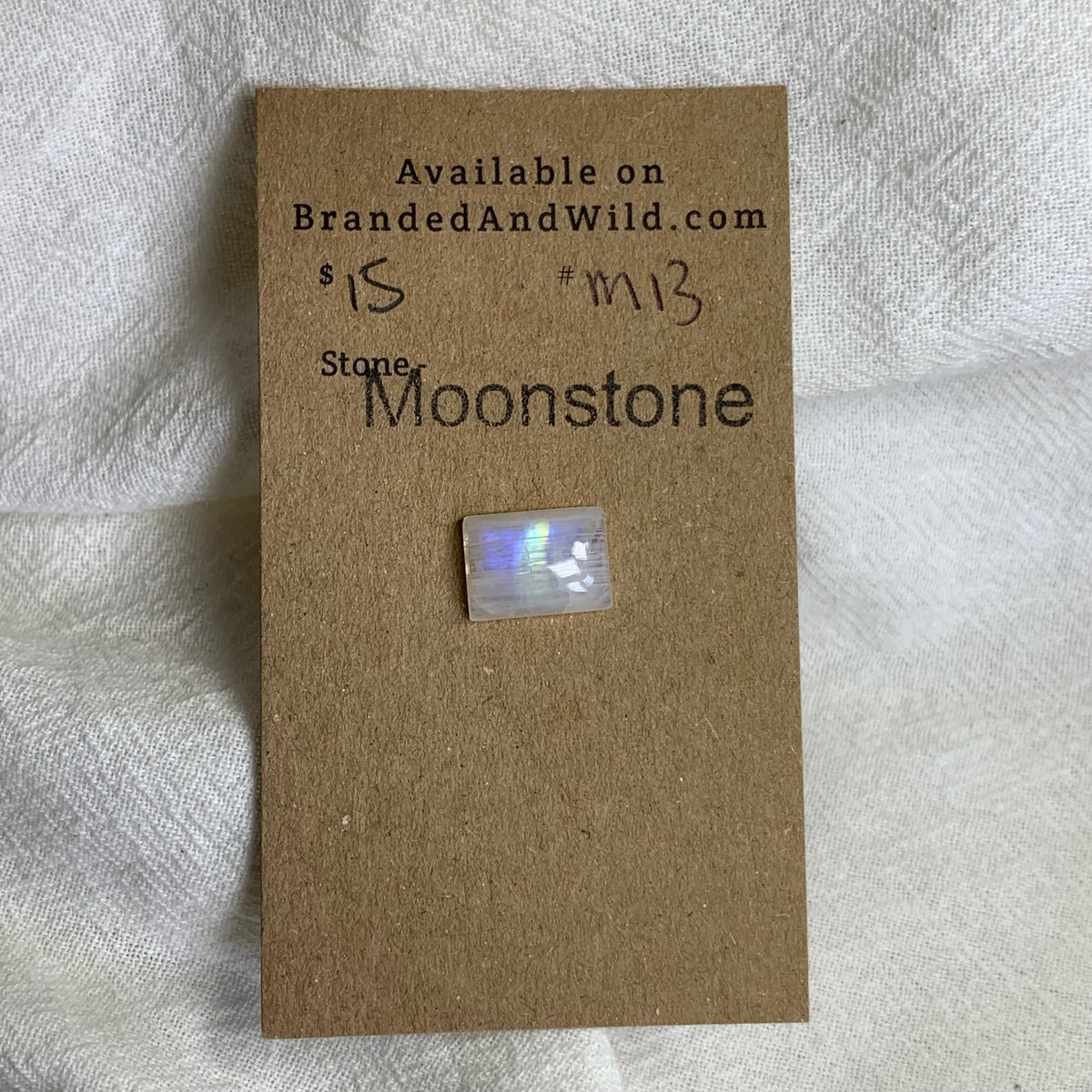 Moonstone Cabochon - MS13 33D6979F-948C-4EAD-80C2-CA691458F2B2 Brandedandwild.com