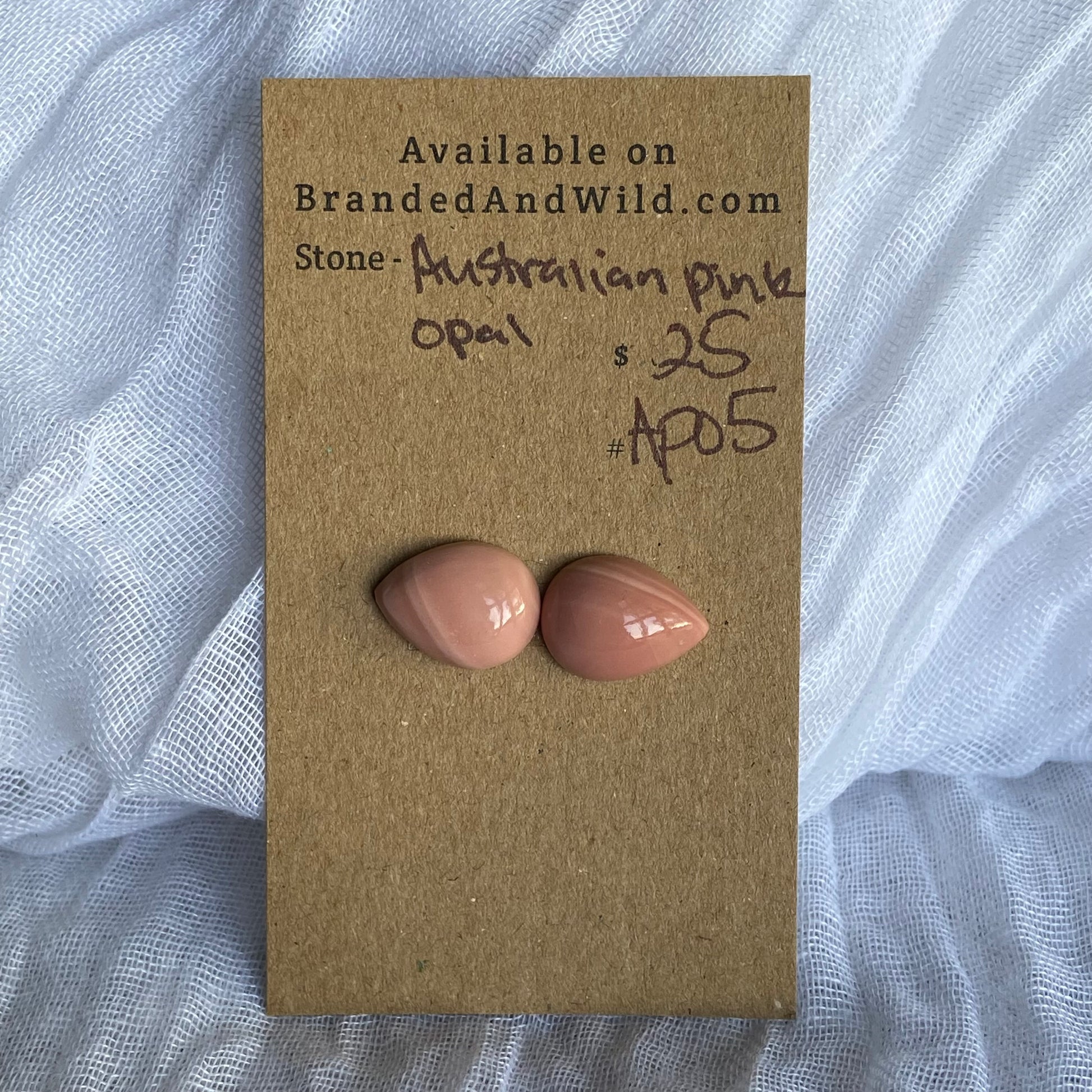 Australian Pink Opal Cabochon - APO5 33E37C6F-4210-4084-9D17-36D67D17FD90 Brandedandwild.com