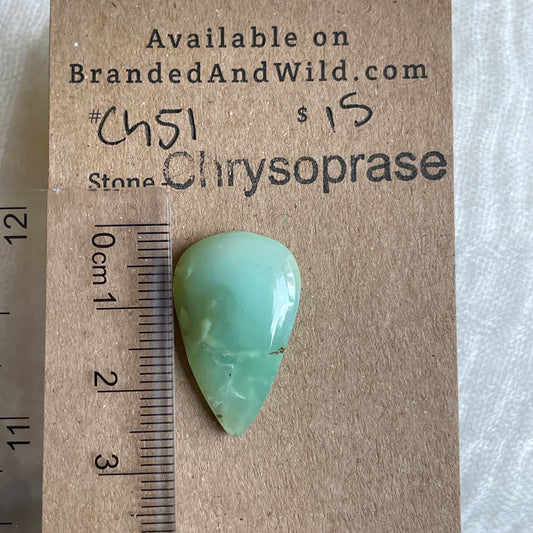 Chrysoprase Cabochon - Ch51 340630F3-1426-4CB2-9210-E1136E790E9A Brandedandwild.com