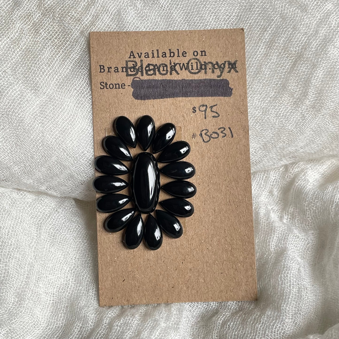 Black Onyx - Cabochon - B31 342A2E86-70EE-4484-B6BA-099EDF19FD23 Brandedandwild.com