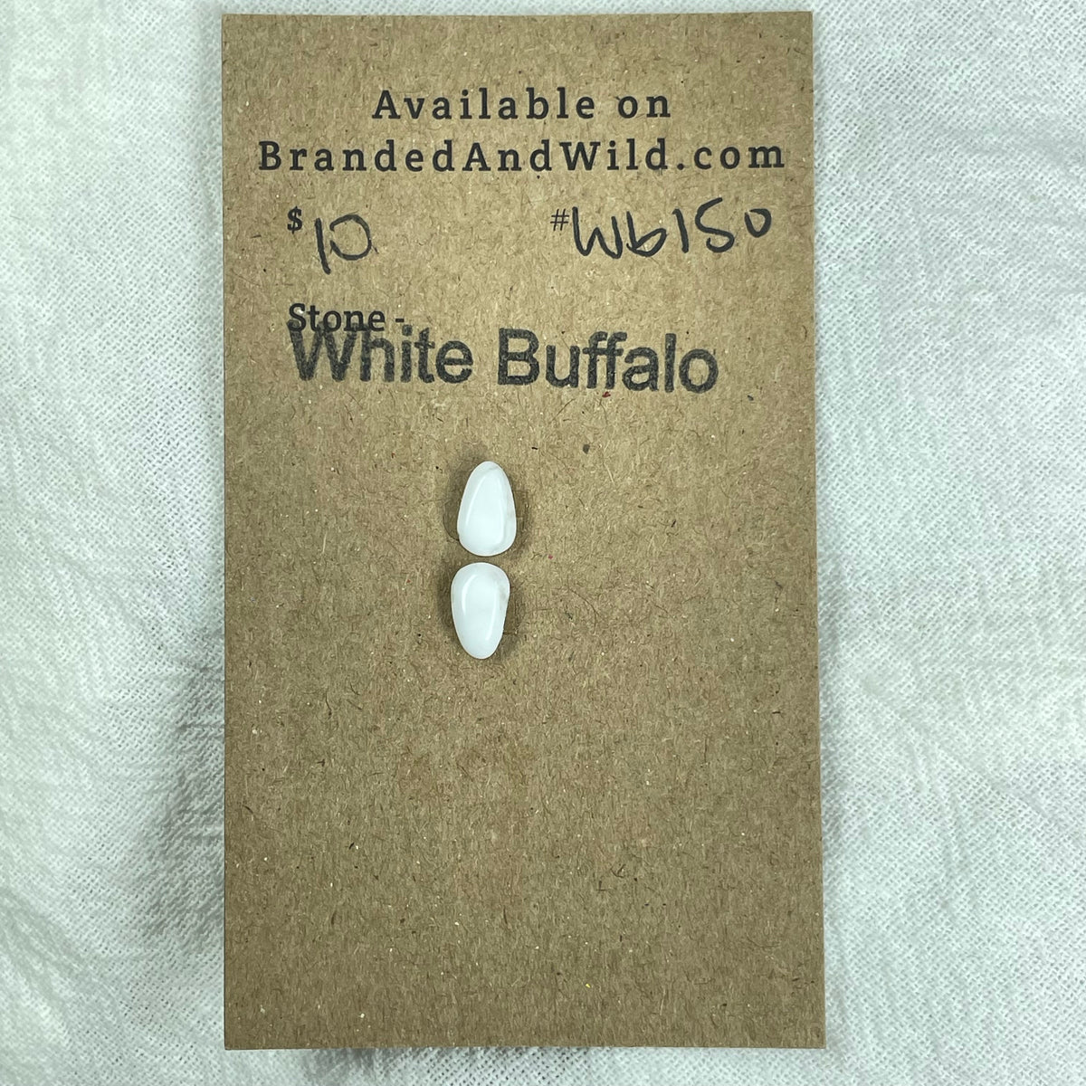 White Buffalo Cabochon - WB150 345E9282-3A8A-4E2E-9D5A-E0B4E4B17D5A Brandedandwild.com