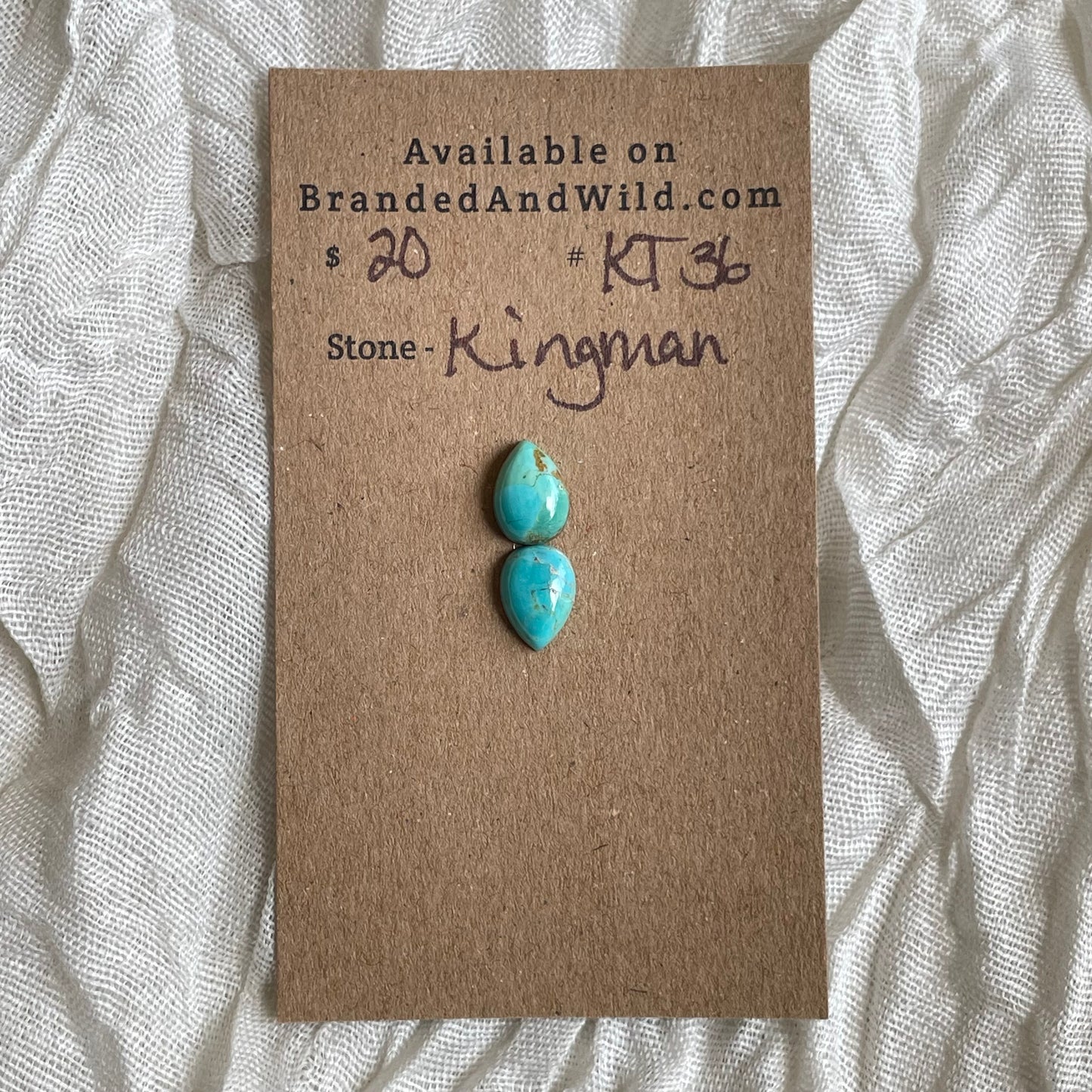 Kingman Turquoise Cabochon - KT36 34BB08AD-F089-4DDB-BE6F-AD4E47E32BB0 Brandedandwild.com