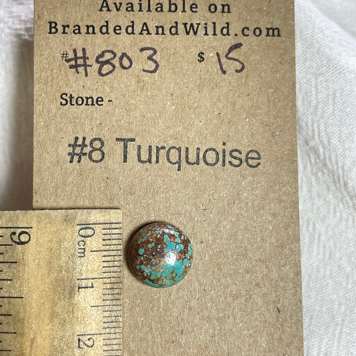 #8 Turquoise Cabochon - #803 34CE376A-0C43-472B-9464-6460087B1A35 Brandedandwild.com