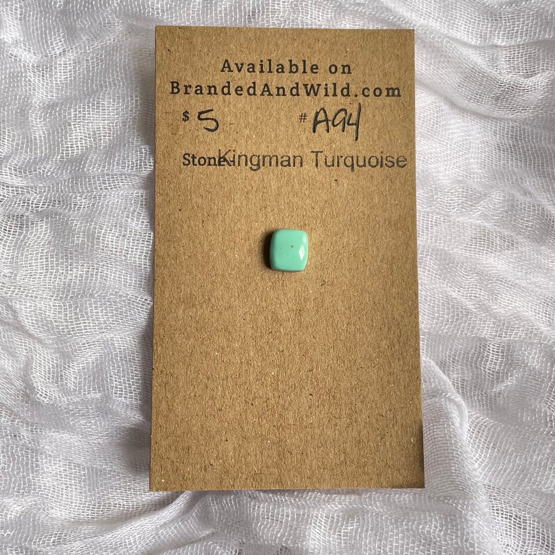 Kingman Turquoise Cabochon - KT94 34E0C204-9E4A-4D66-8E58-A38526A131F1 Brandedandwild.com