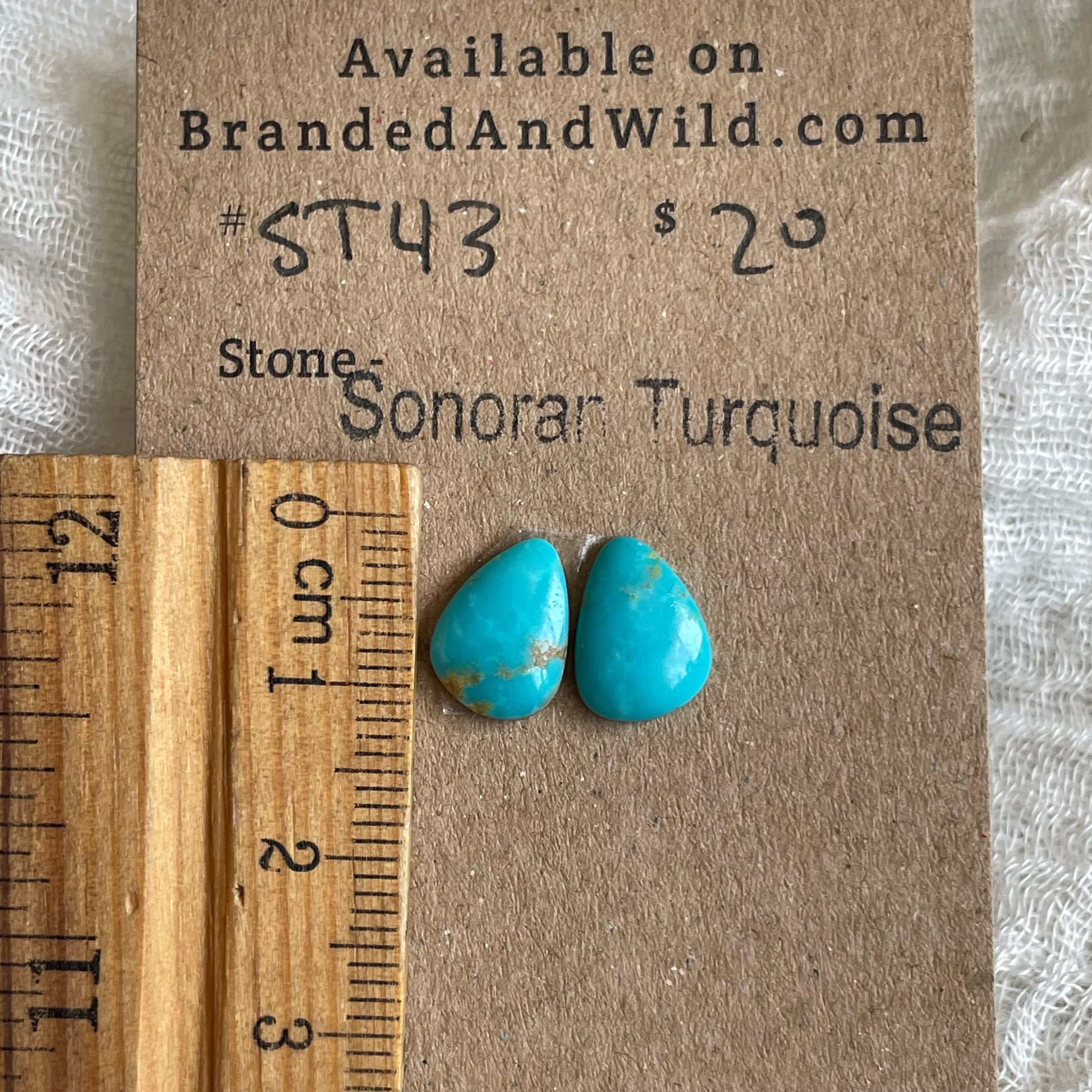 Sonoran Turquoise Cabochon - ST43 34EA5609-11AF-4E97-896F-5349DF2793A2 Brandedandwild.com