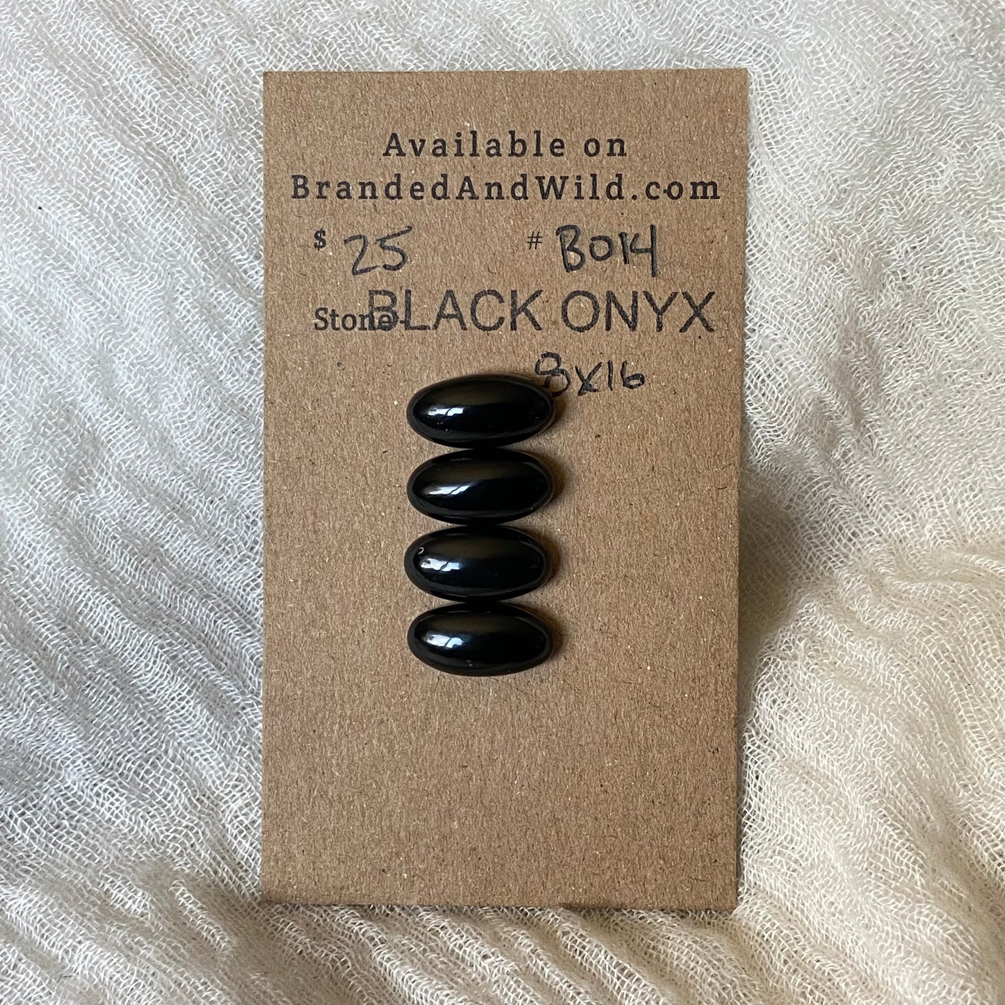 Black Onyx Cabochon - B014 34F9AE6E-E09F-4FA4-A8D0-BFA1D5627983 Brandedandwild.com