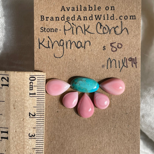 Kingman / Pink Conch Cabochon - Mix194 350017AC-1CBC-4556-8868-4E1F489E8C8D Brandedandwild.com
