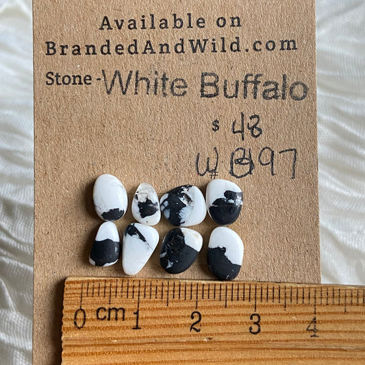 White Buffalo Cabochon - WB197 350B508C-4B39-498B-A52A-48FBA7CB7DBF Brandedandwild.com