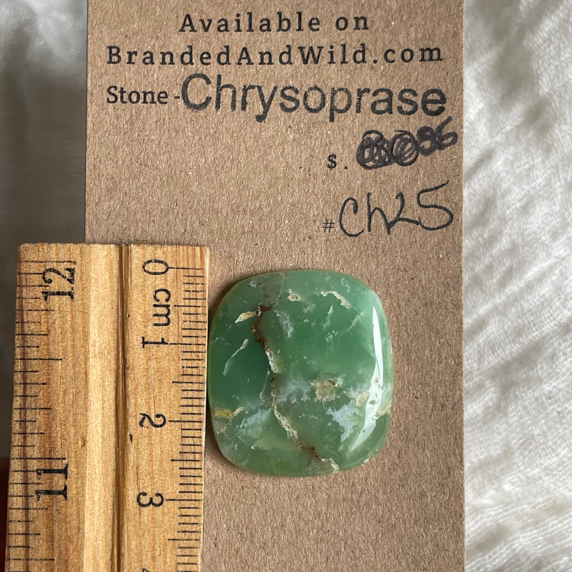 Chrysoprase Cabochon - Ch25 350DCD4C-3244-49FF-8D18-FEC6814F7712 Brandedandwild.com