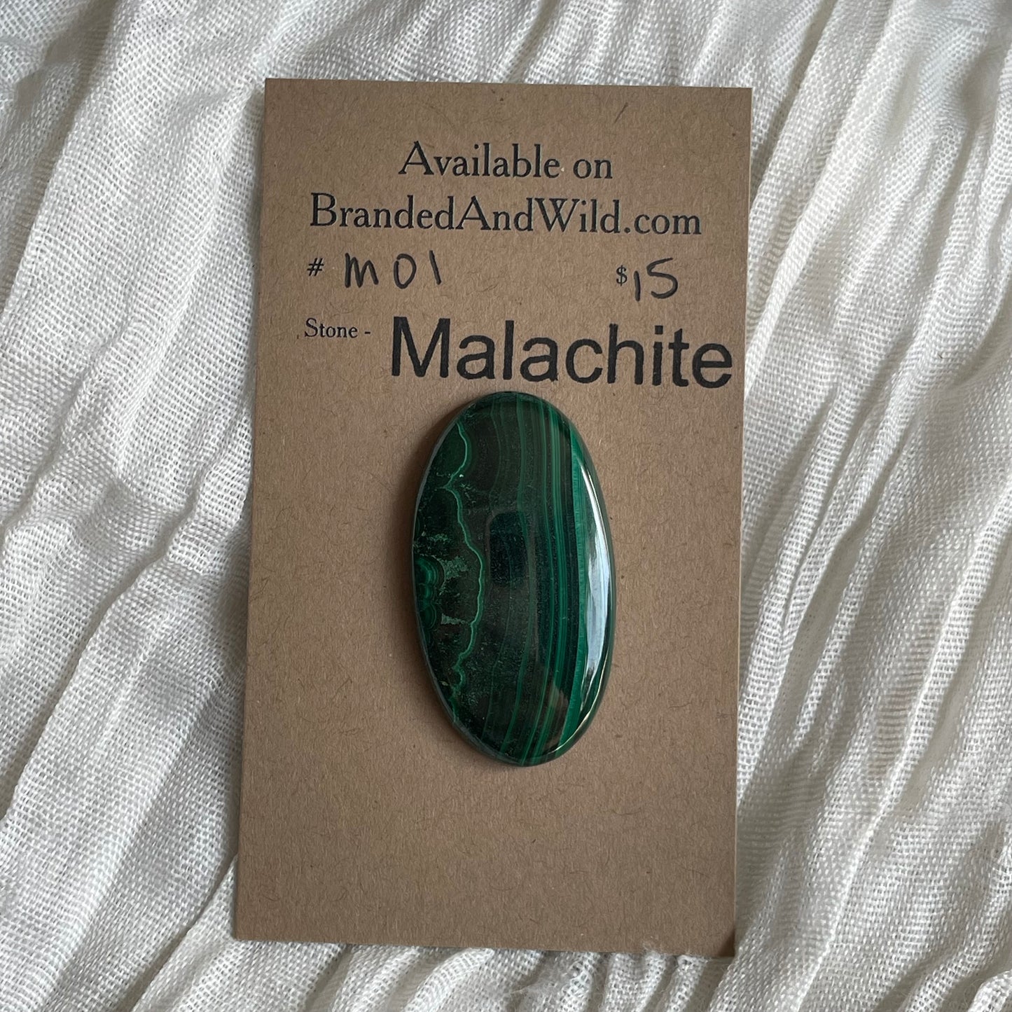 Malachite Cabochon - M01 3515EB42-0824-4CE9-BD1E-5AAB5534E75F Brandedandwild.com