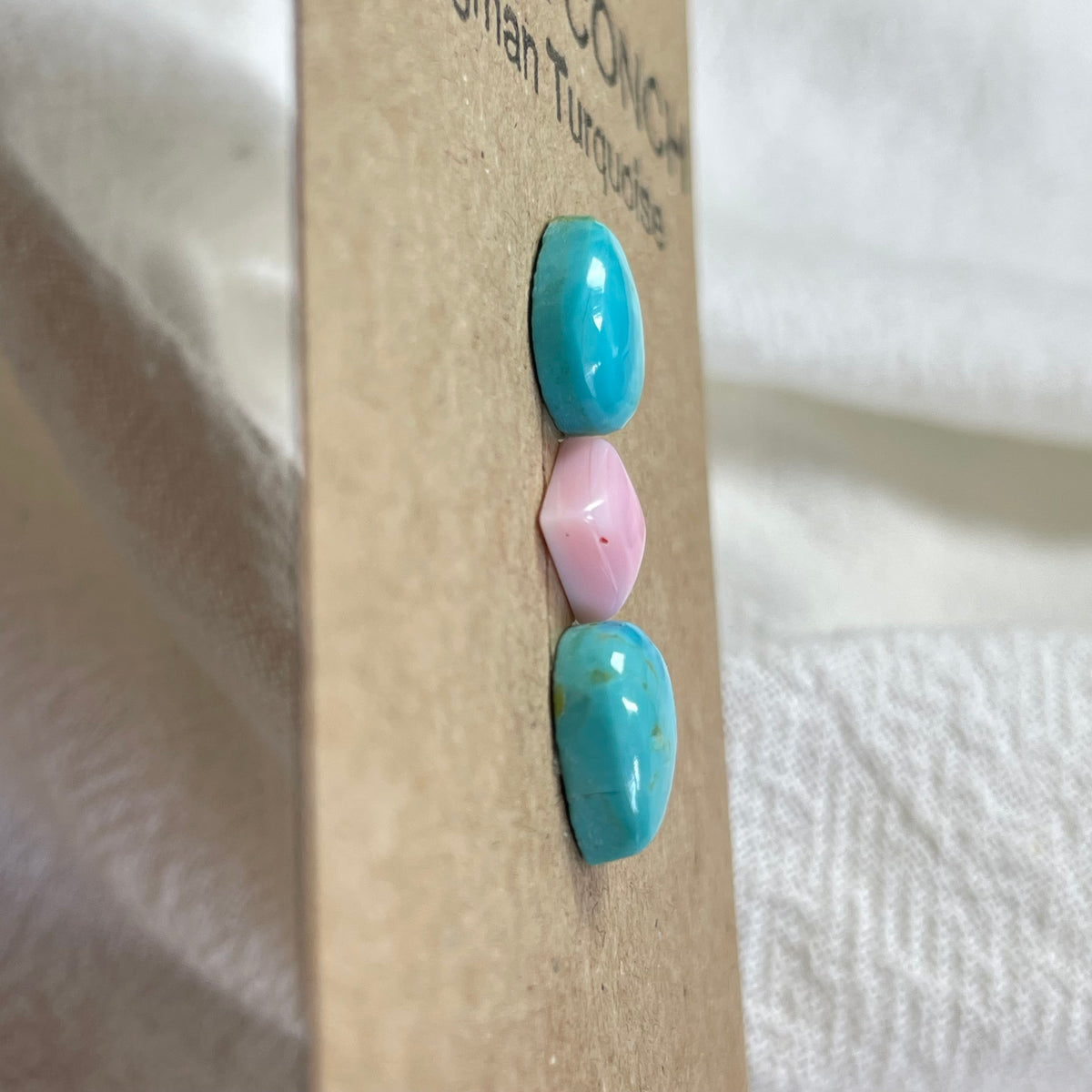 Pink Conch / Kingman Turquoise Cabochon - PK23 3560D51B-3D12-4F5B-9530-0D2E0BE55D35 Brandedandwild.com