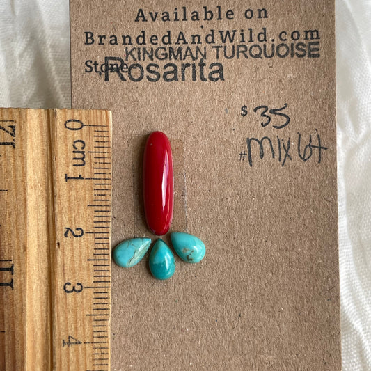 Rosarita / Kingman Turquoise Cabochon - MIX64 3564CA94-5B06-49EC-B496-317CFB5ED95B Brandedandwild.com