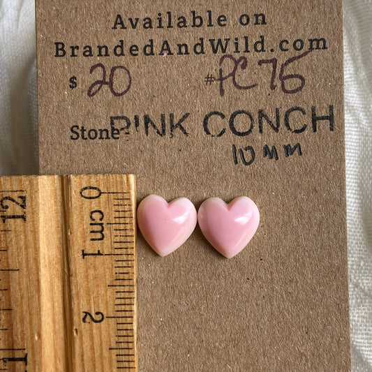 Pink Conch Cabochon - PC75 357F0E5E-270C-4507-8CF2-AEF06D1DA268 Brandedandwild.com