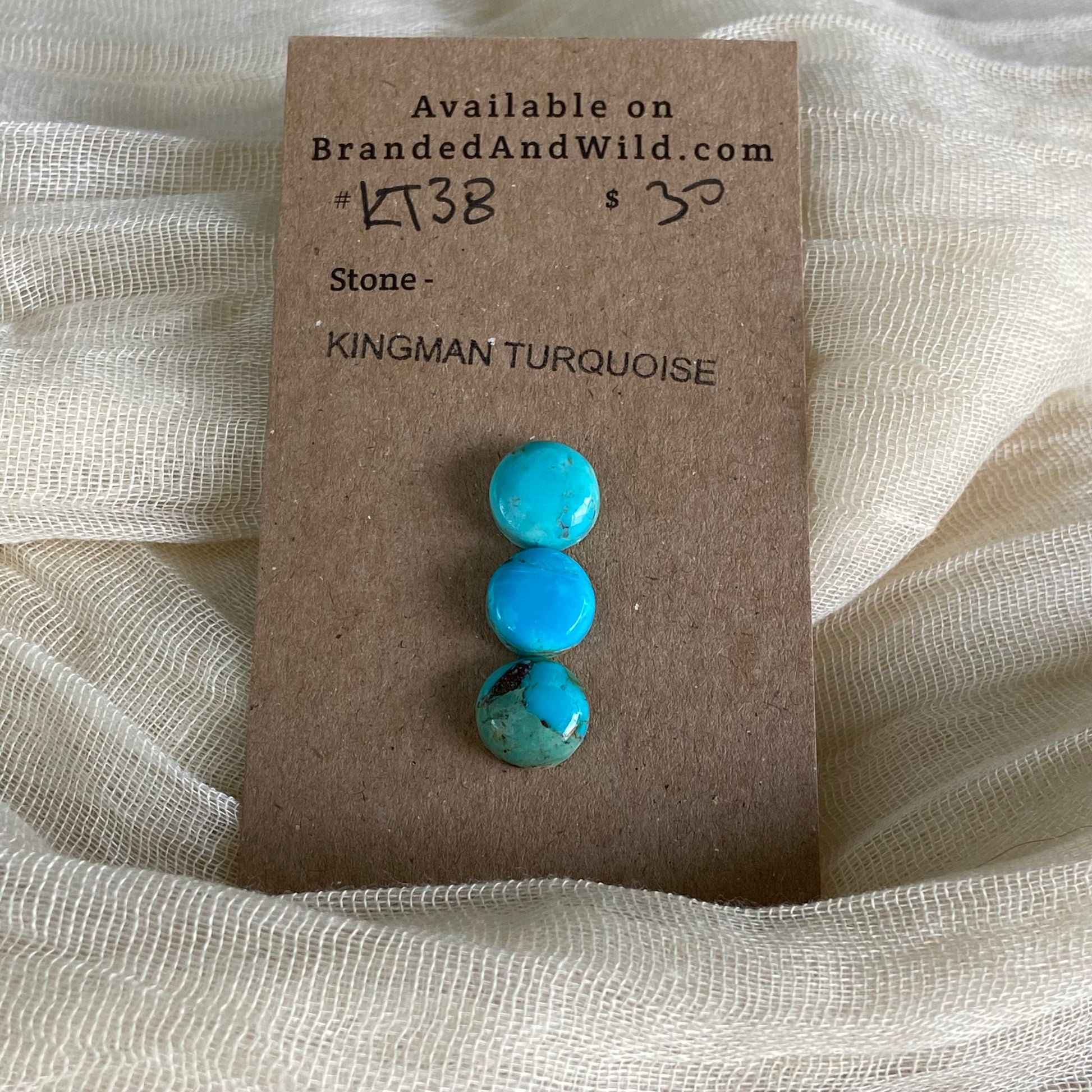 Kingman Turquoise Cabochon - KT38 3594DC85-A6EB-4AF6-87B1-950053007E3E Brandedandwild.com