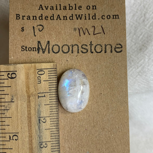 Moonstone Cabochon - MS21 35B4E799-72AB-4AEF-B484-8F7383B92EF7 Brandedandwild.com