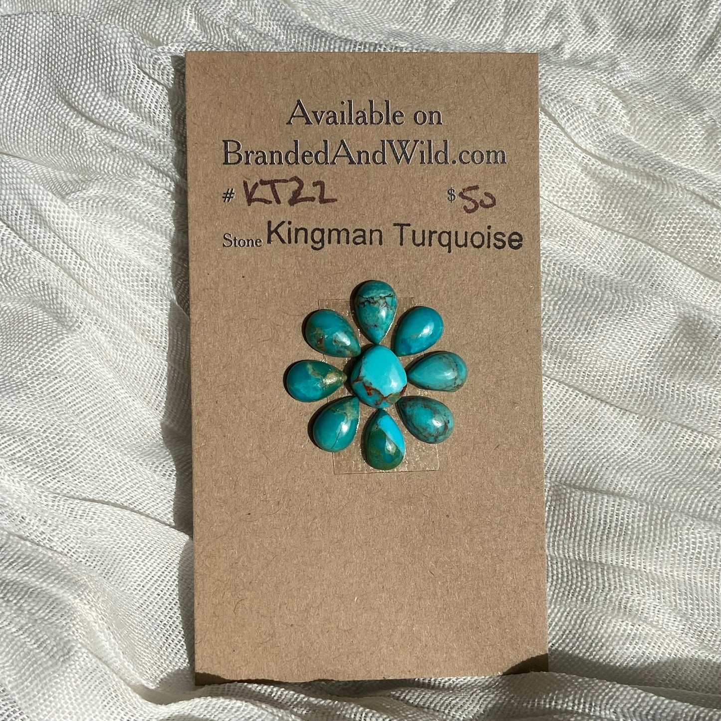 Kingman Turquoise Cabochon - KT22 360F2443-F470-418E-B8F3-B97B74FB0B9D Brandedandwild.com