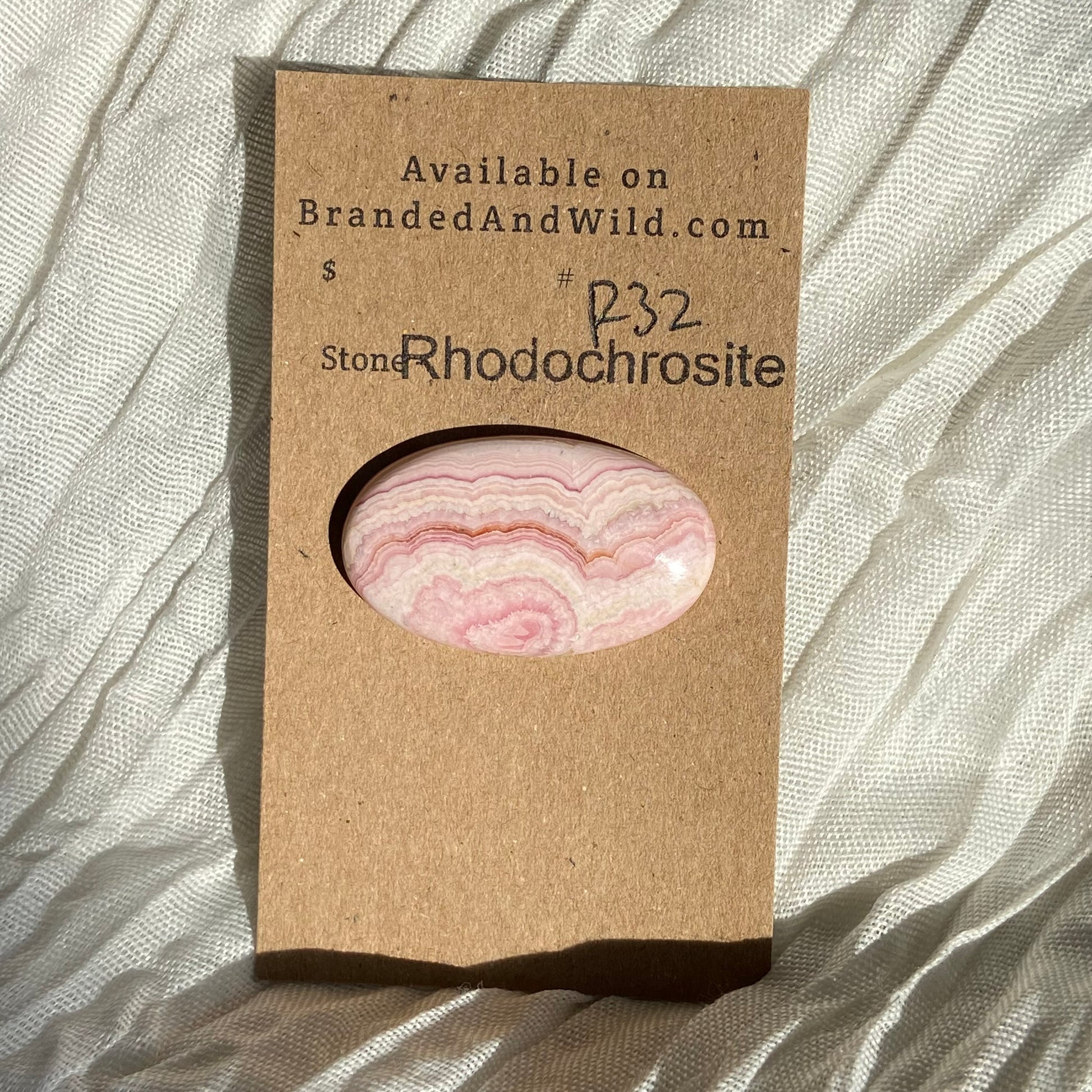 Rhodochrosite Cabochon - R32 3621016D-65C4-4D7C-A73C-087FE183F9B6 Brandedandwild.com