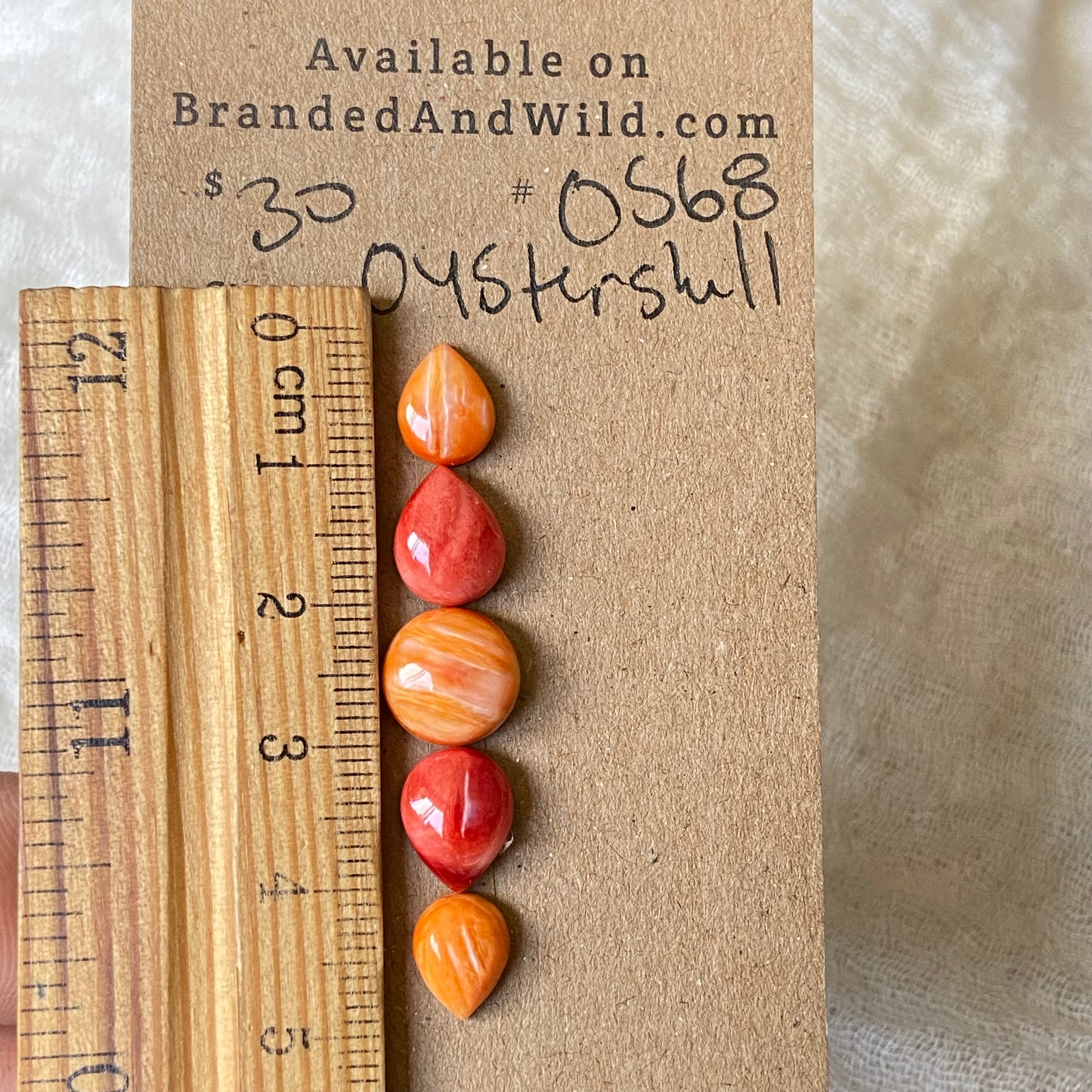 Oystershell Cabochon - OS68 363C4B67-4DEE-4200-AABB-876DA88681A9 Brandedandwild.com