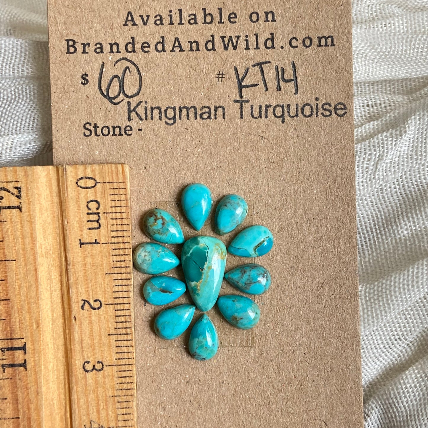 Kingman Turquoise Cabochon - KT14 364D5AA2-BF2C-4E50-A13A-174DB63345C6 Brandedandwild.com