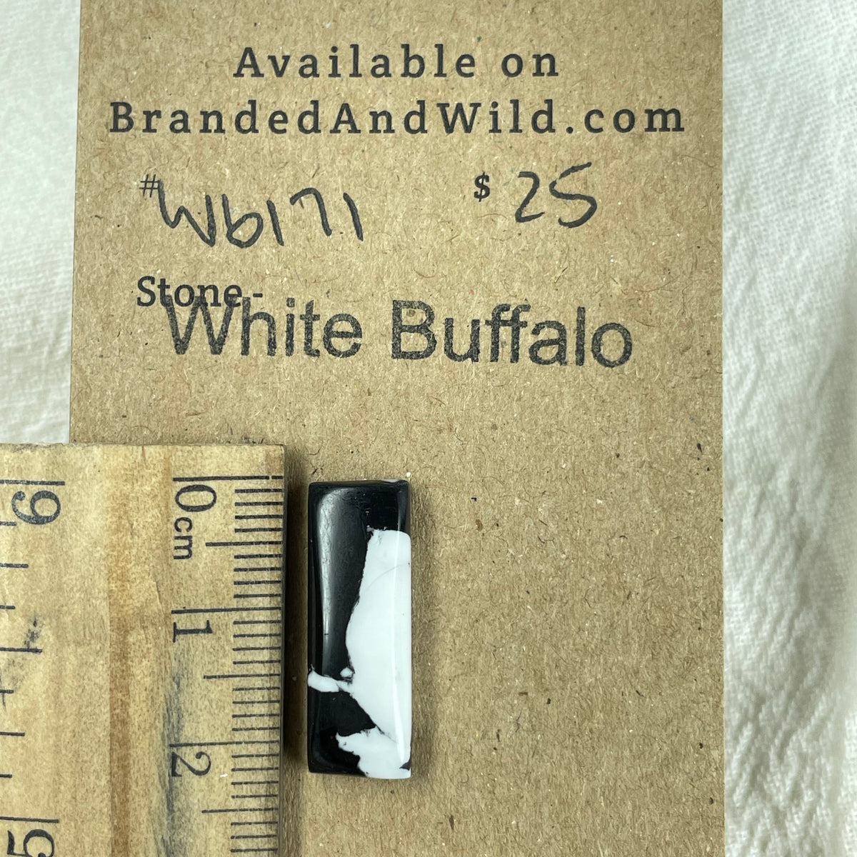 White Buffalo Cabochon - WB171 36582339-8032-44A6-B9E8-953A07BCD249 Brandedandwild.com