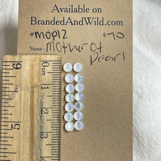 Mother of pearl cabochon - MP12 36884922-D015-48B3-9019-020445F519E0 Brandedandwild.com