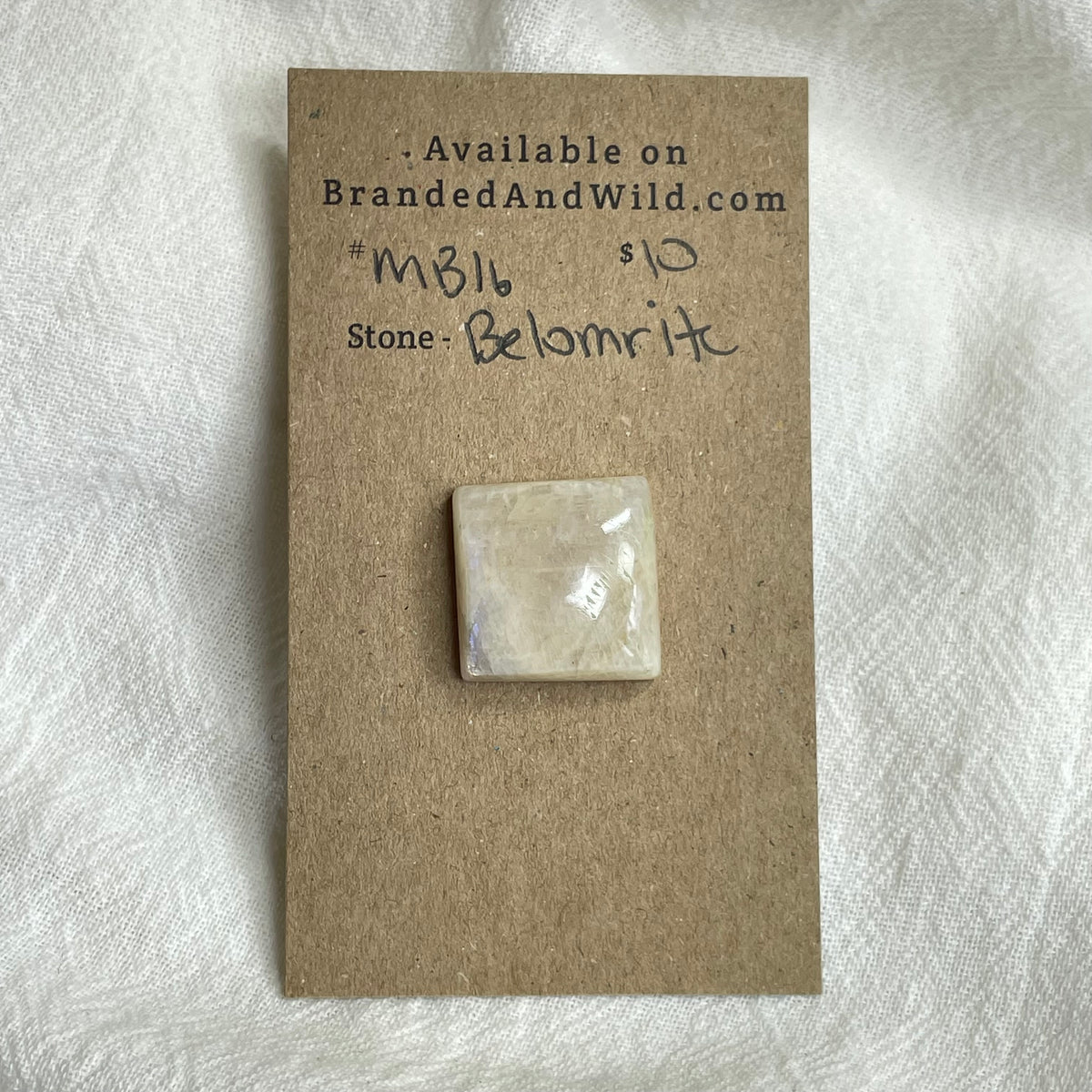 Belomrite Moonstone Cabochon - MB16 36A91CFC-41BC-4805-A6B3-B4B491D722ED Brandedandwild.com