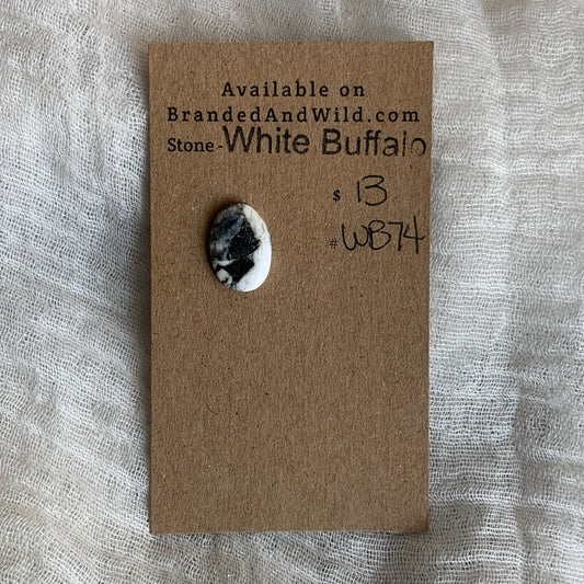 White Buffalo Cabochon - WB74