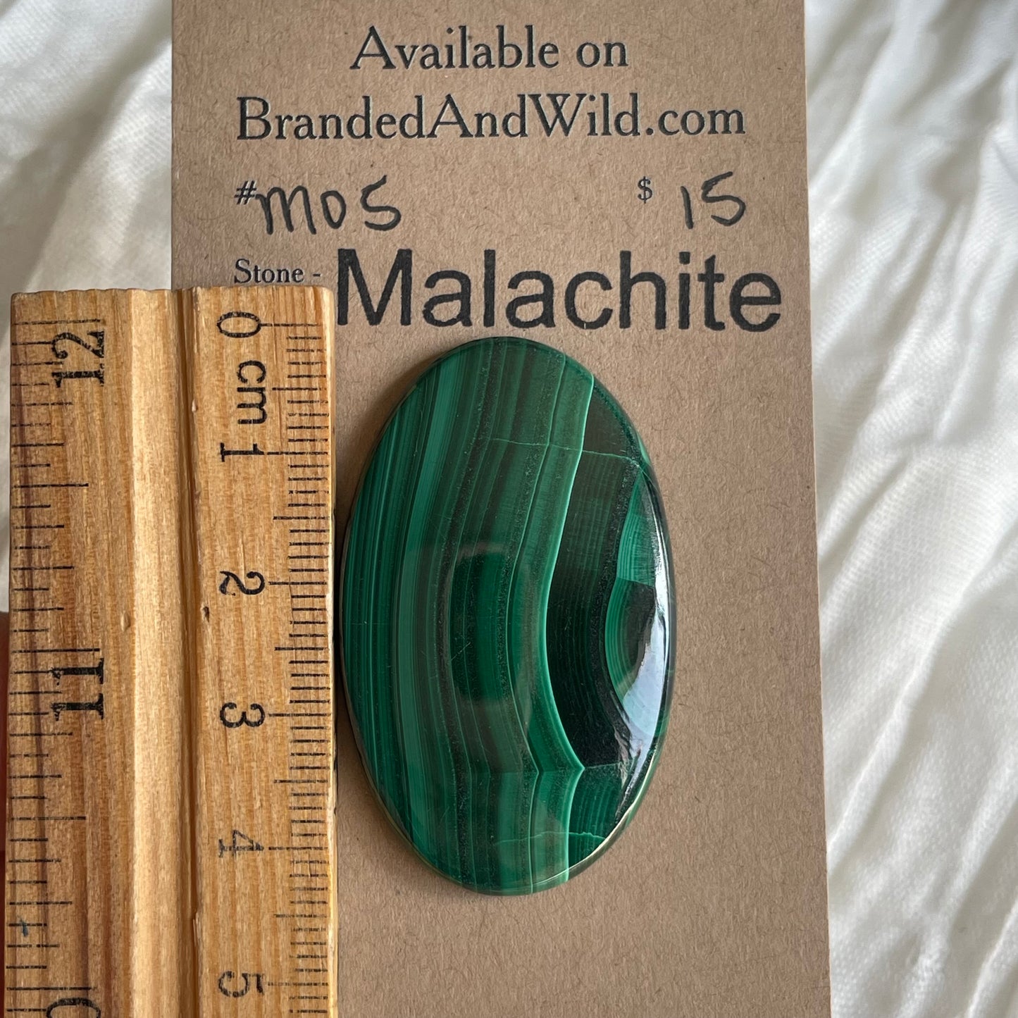 Malachite Cabochon - M05 36B4A64E-1BAF-4D27-99B1-D61F5C50E69E Brandedandwild.com