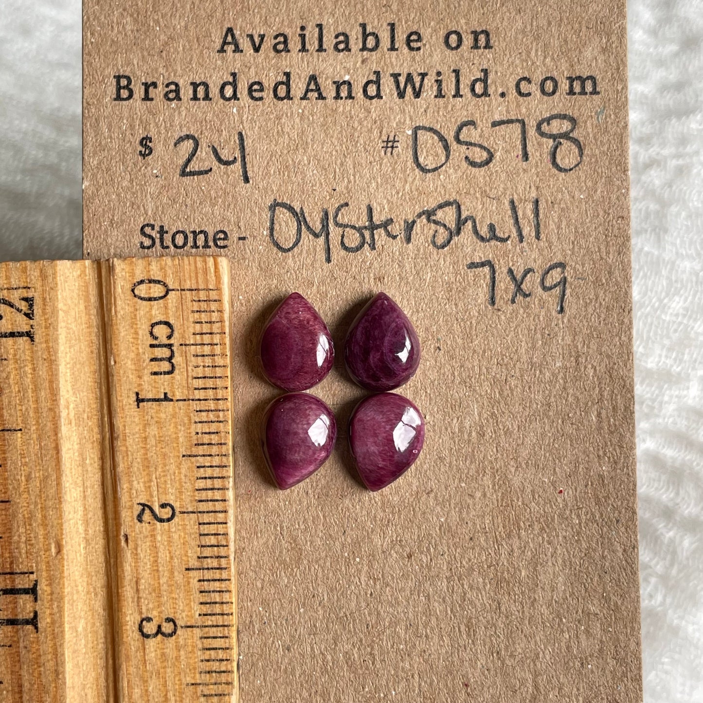 Spiny Oyster Shell Cabochon - OS78 36C03DAA-C55E-47D9-855B-5A3135C47551 Brandedandwild.com