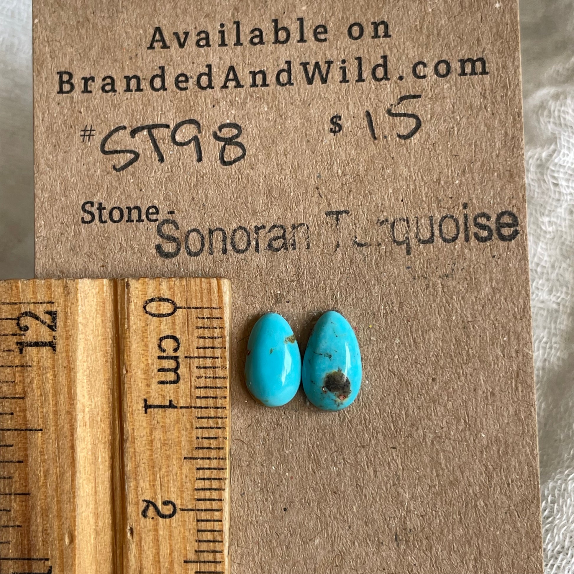 Sonoran Turquoise Cabochon - ST98 36EA8561-9E5B-446D-B76D-57F60C0C36DC Brandedandwild.com