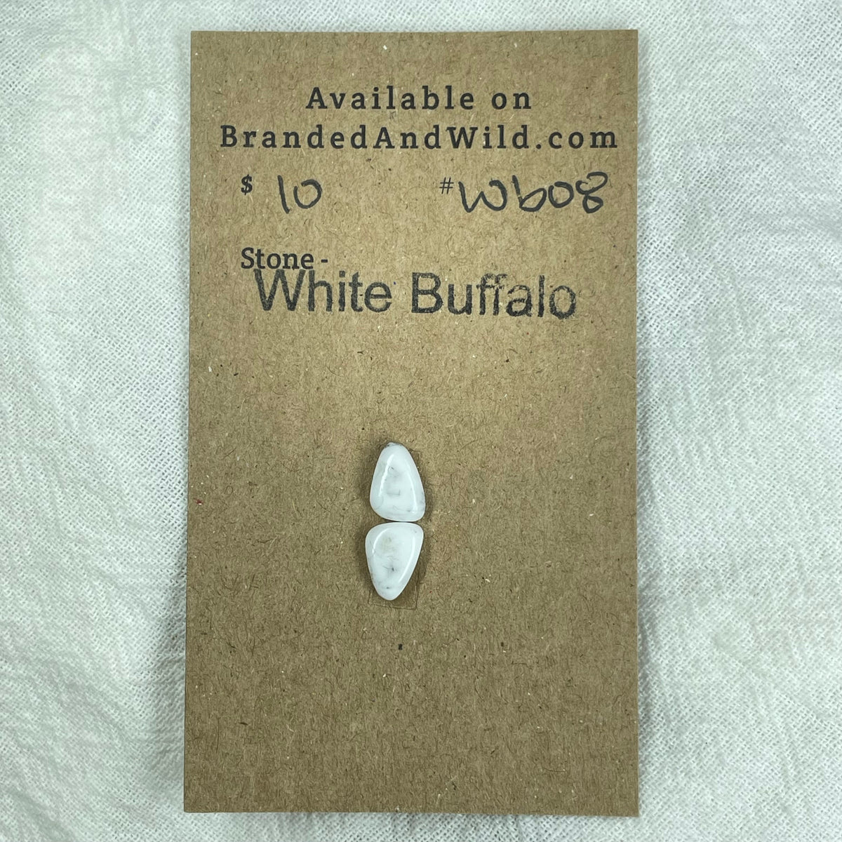 White Buffalo Cabochon - WB08 372774B5-3C73-4492-9EBF-3DF5BFDE0AB7 Brandedandwild.com
