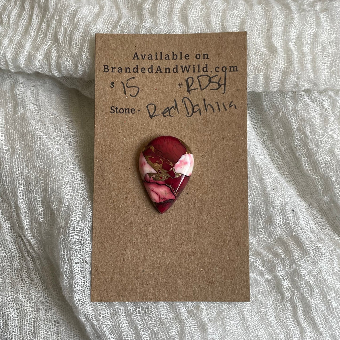 Red Dahlia Cabochon - RD54