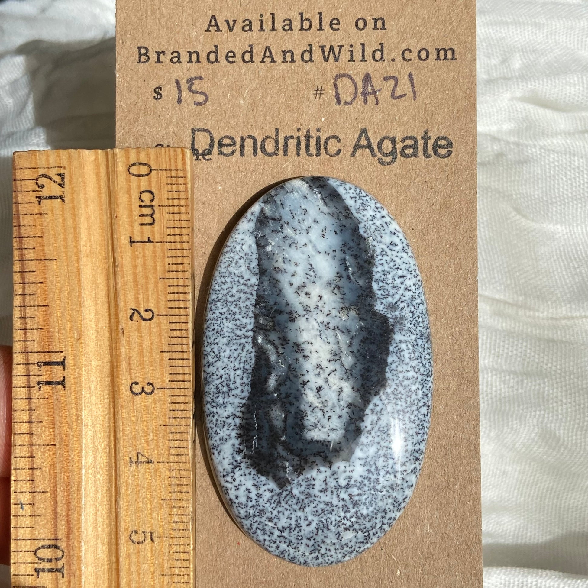 Dendritic Agate Cabochon - DA21 3774FBEE-60B7-4271-8932-3DB7DDDB7607 Brandedandwild.com