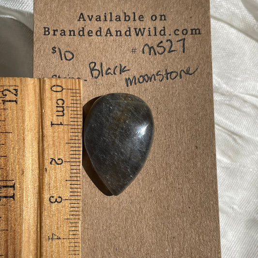 Black Moonstone Cabochon - MS27 377A5079-F3F7-4576-B4B7-1196A927352D Brandedandwild.com