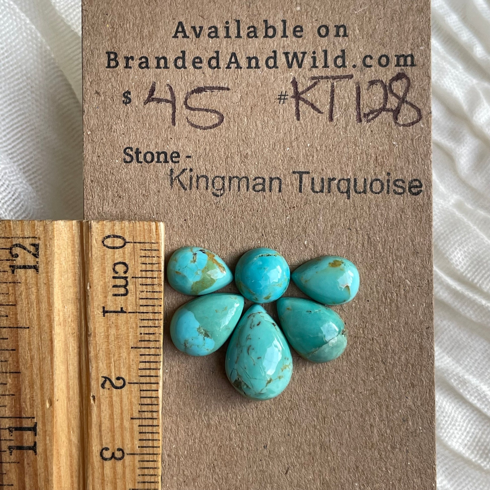 Kingman Turquoise Cabochon - KT128 379CA1AD-BE78-4161-AD9D-AC4870E70DE8 Brandedandwild.com