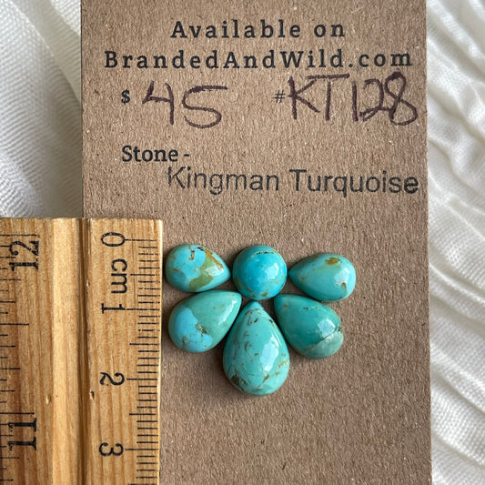Kingman Turquoise Cabochon - KT128 379CA1AD-BE78-4161-AD9D-AC4870E70DE8 Brandedandwild.com