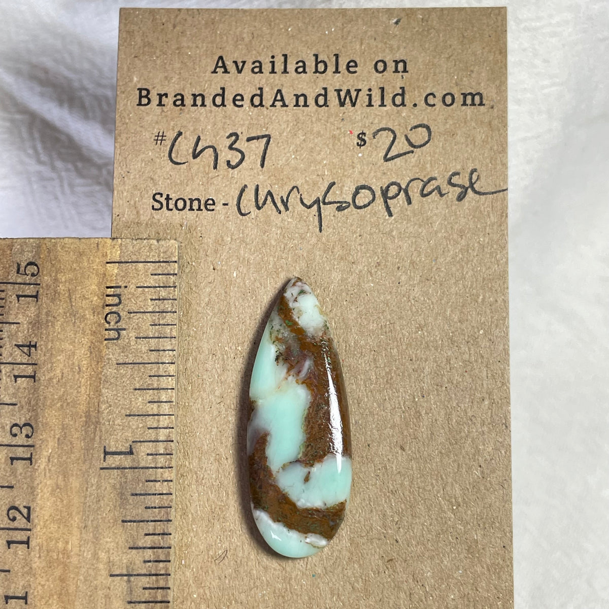 Chrysoprase Cabochon - CH37 37A58C74-BE3C-41D0-8721-EDA61E14CF71 Brandedandwild.com
