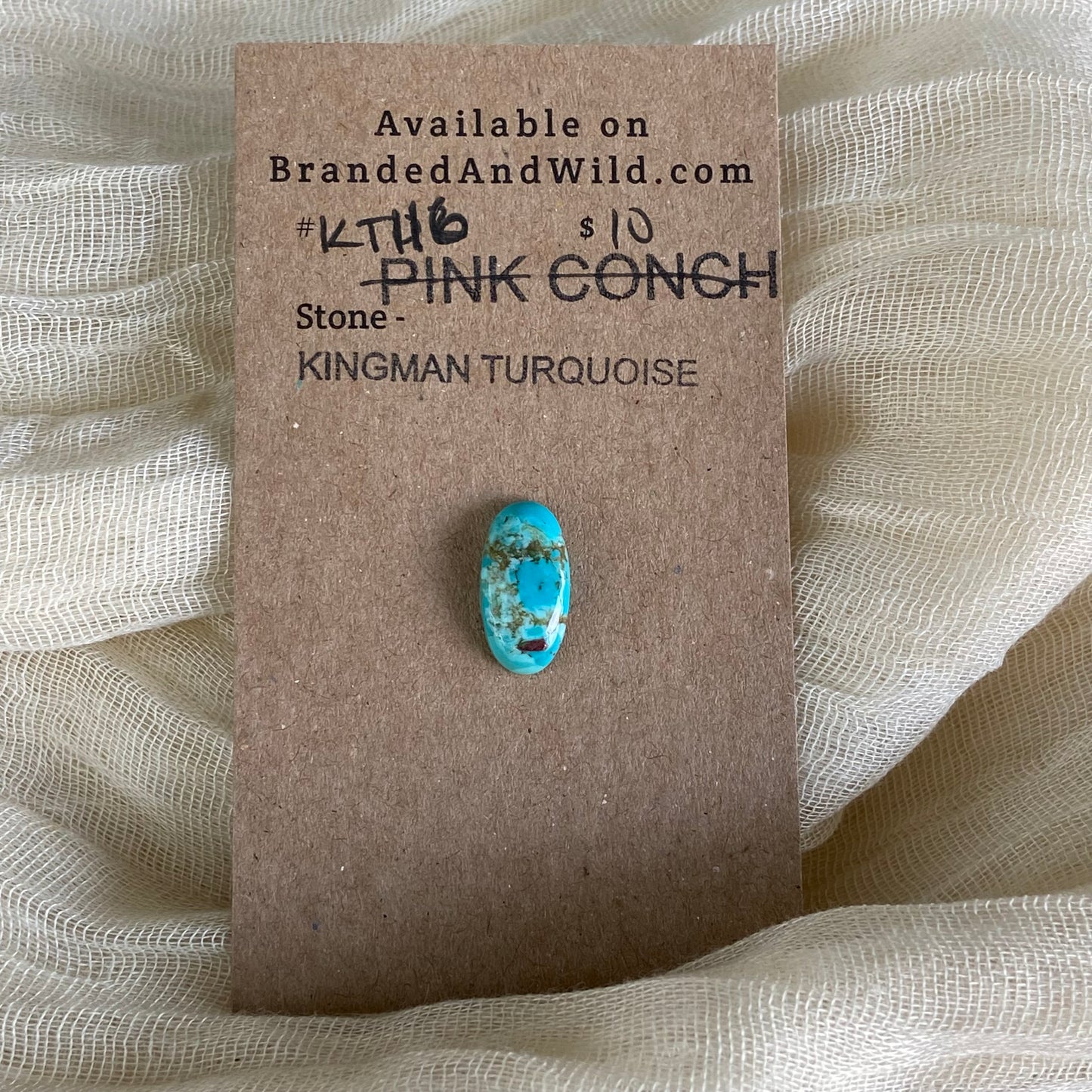 Kingman Turquoise Cabochon - KT116 37B0AD70-48E4-44B0-BEE4-E25EA074101B Brandedandwild.com
