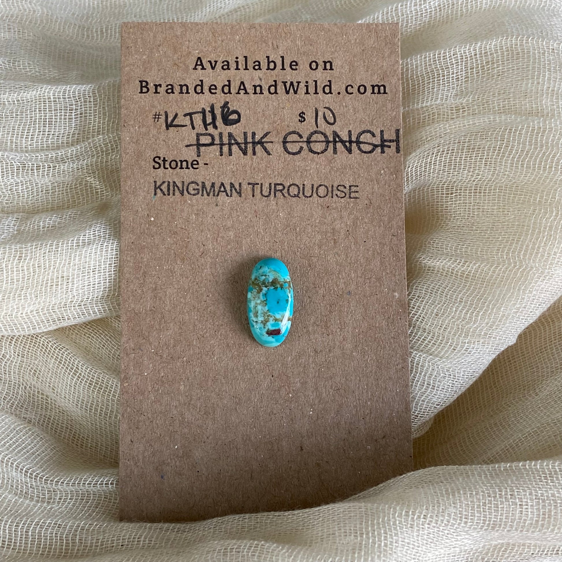 Kingman Turquoise Cabochon - KT116 37B0AD70-48E4-44B0-BEE4-E25EA074101B Brandedandwild.com