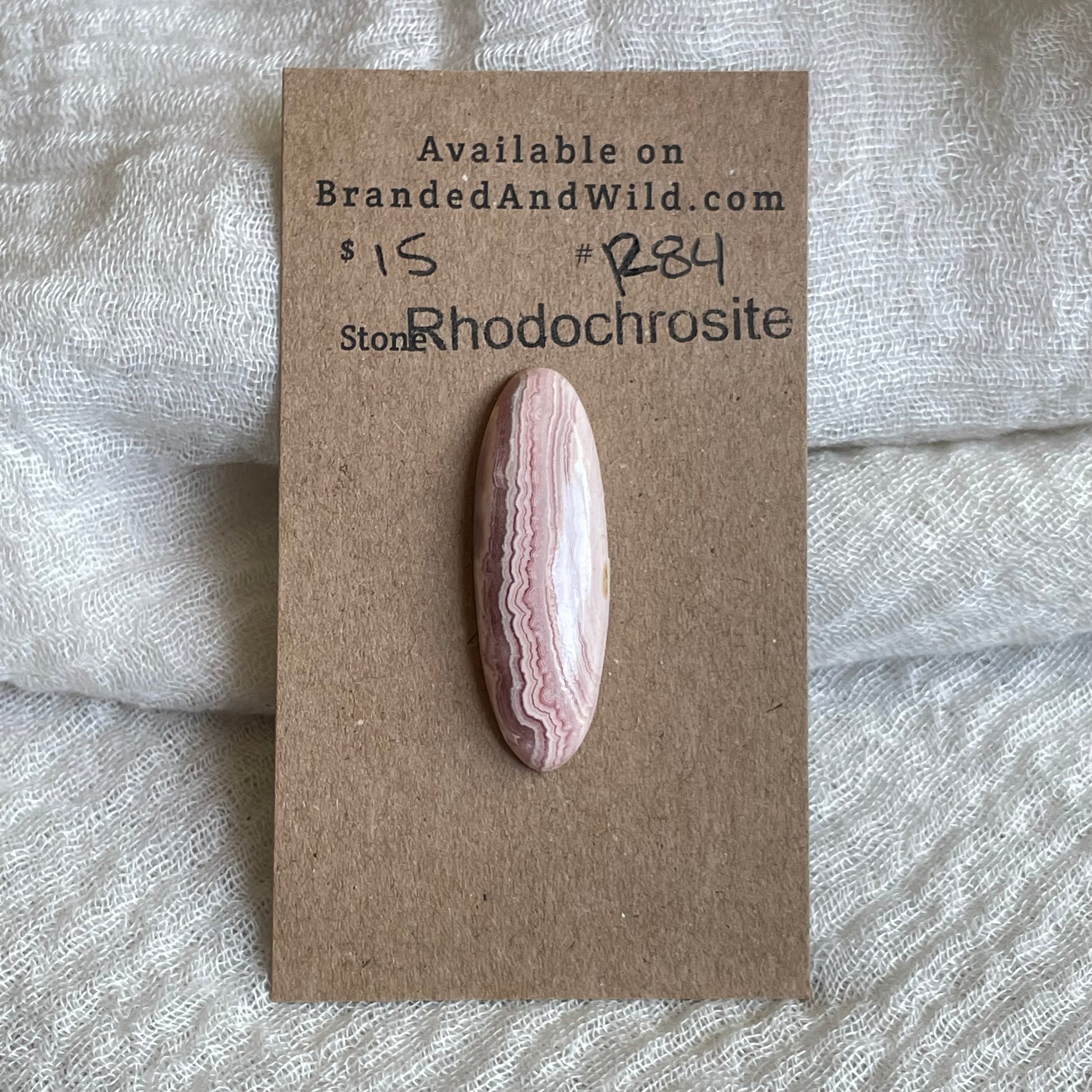 Rhodochrosite Cabochon - R84 37B28D79-0F71-4F90-9E19-EA051C5F7411 Brandedandwild.com